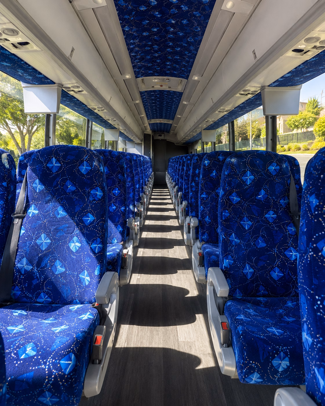 56 passenger charter bus interior