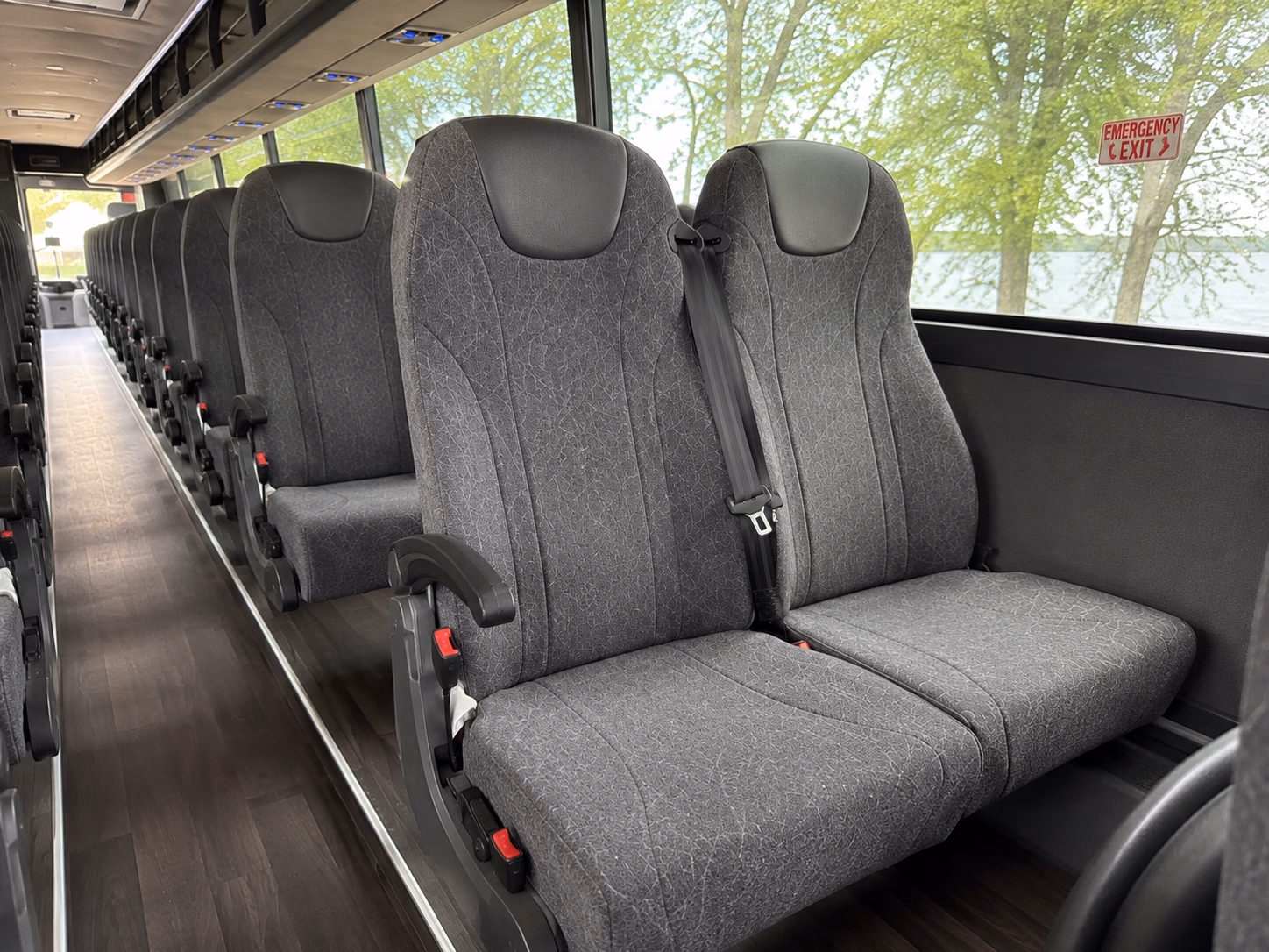 warren charter bus rental interior