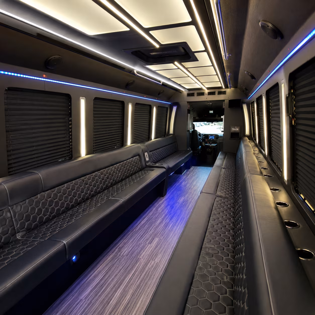 warren party bus rentals inside